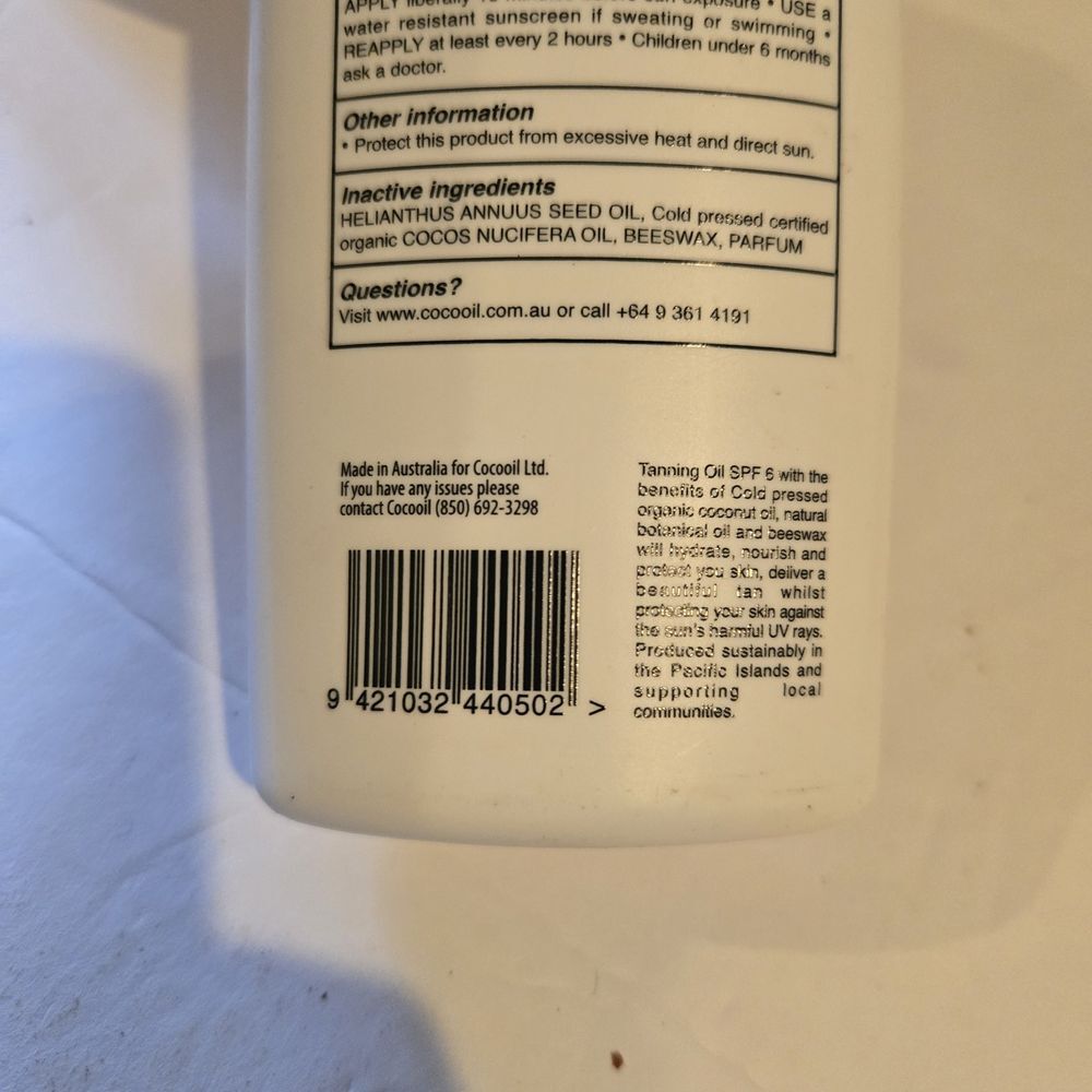 5 Cocooil Tanning oil SPF 6 Broad Spectrum Sun Screen, Oil & After Sun Lot 6.7oz - Picture 6 of 7